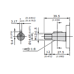 KIT ARBRE 11 (CONIQUE 1:5) POUR POMPE ET MOTEUR 2SP/2SM 8CC - 5GKI200012